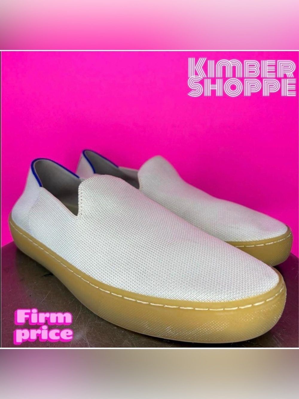 Rothy's The Original Slip On Sneaker in Vanilla Bean US 9 UK 6.5
